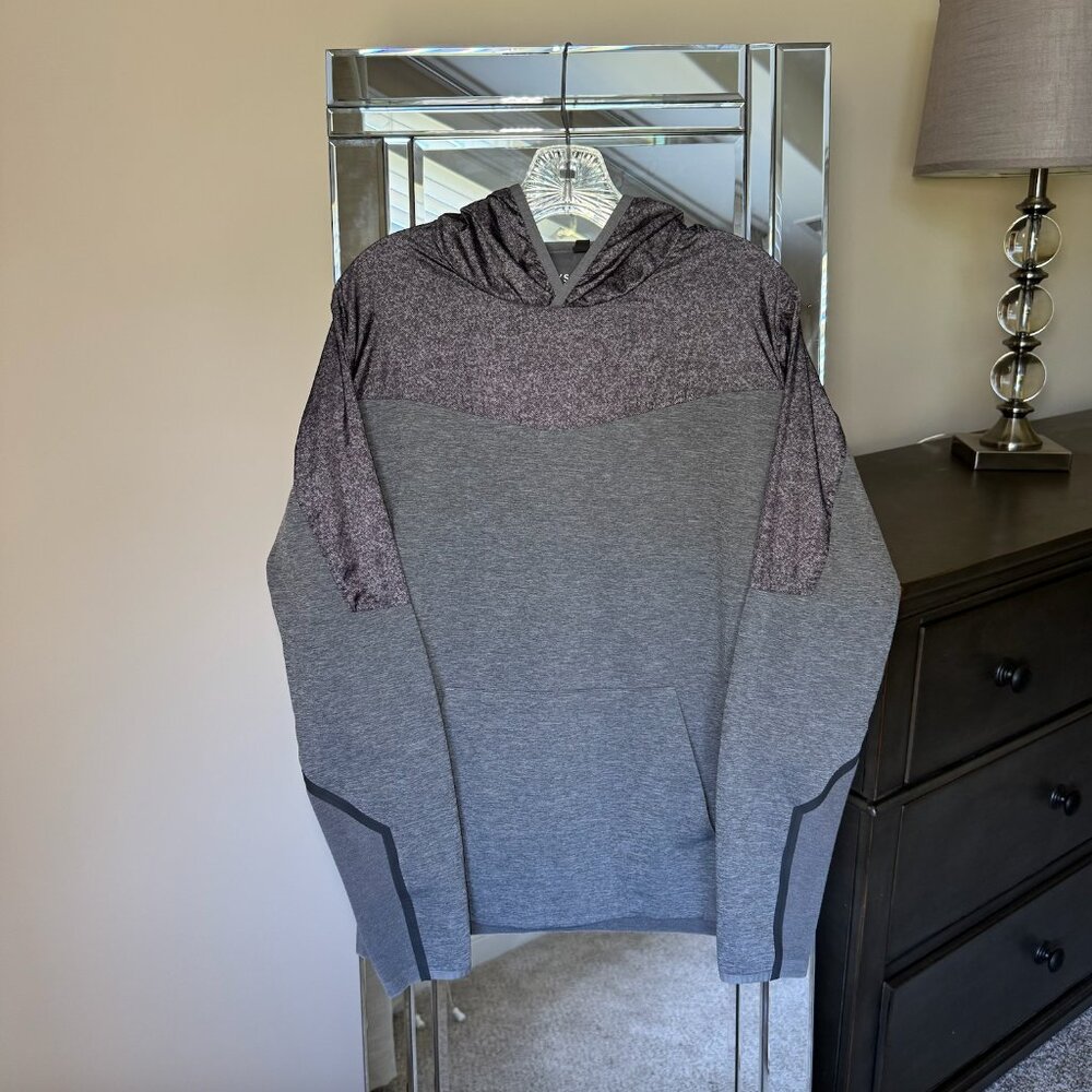 Greyson Navajo hoodie pocket athletic fit pullover sweatshirt grey athleisure